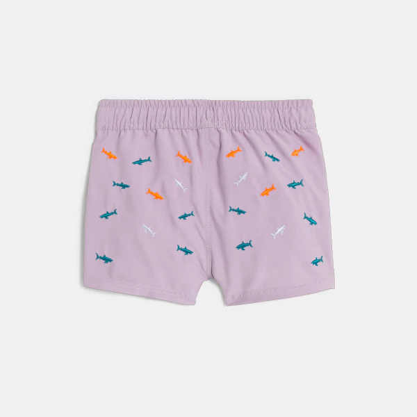 Short de bain anti UV requins violet bébé garçon