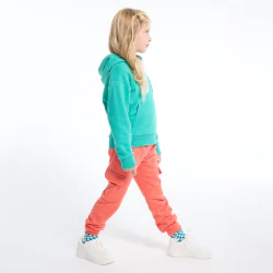 Pantalon de jogging cargo uni rose corail Fille