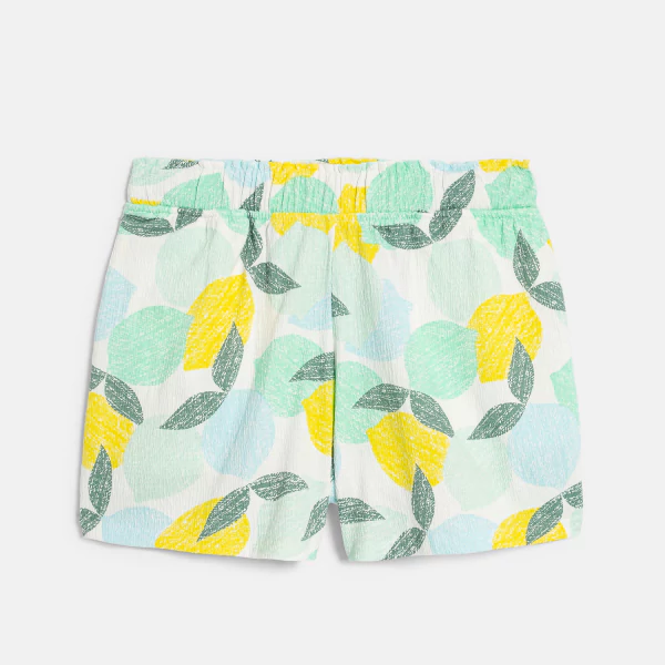 Short fluide imprimé citron Fille