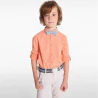 Chemise imprimée + nœud papillon orange Garçon