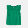 T-shirt broderie anglaise vert Fille