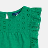 T-shirt broderie anglaise vert Fille