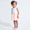 Robe chic bi-matière rose bébé fille