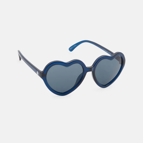 Lunettes de soleil cœur bleu Fille