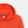 Sweat zippé à capuche orange garçon