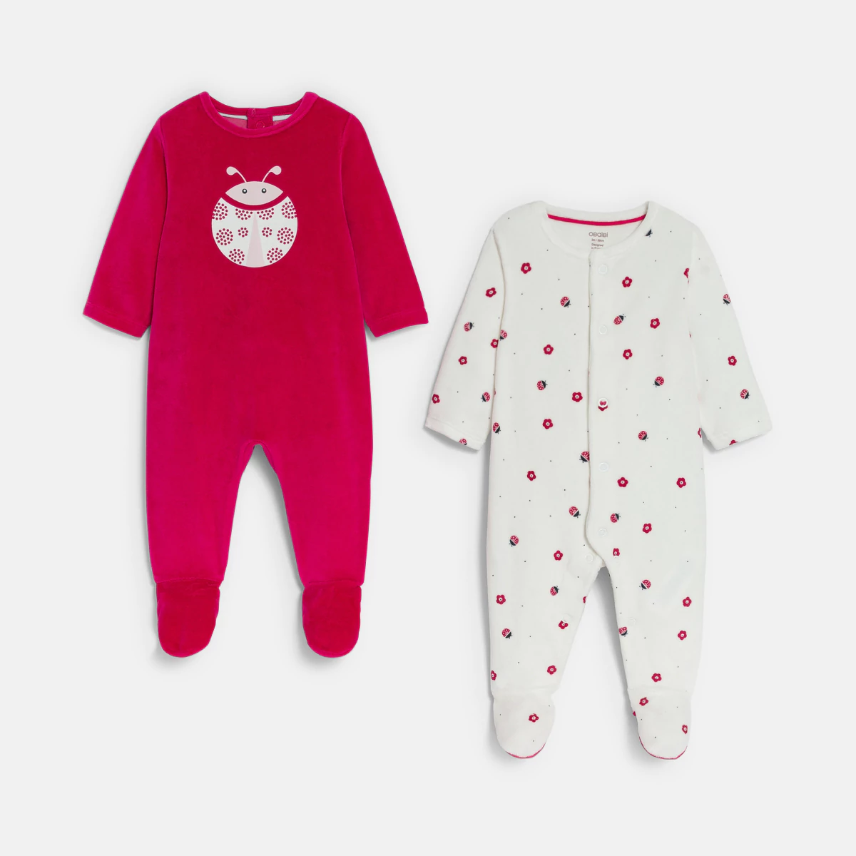 Lot pyjama fashion velours bébé