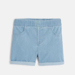 Short en jean fin bleu Fille