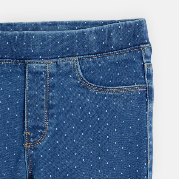 Jegging à pois bleu Fille