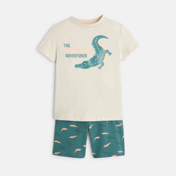 Pyjama-short crocodile beige Garçon