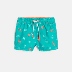 Short de bain anti UV palmier vert bébé garçon