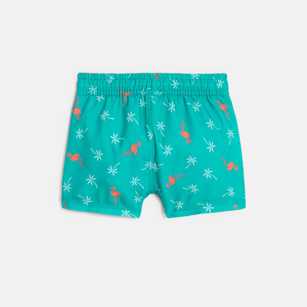 Short de bain anti UV palmier vert bébé garçon