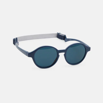 Lunettes de soleil unies catégorie 4 bleu bébé garçon