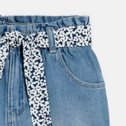 Short paperbag en jean bleu...