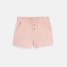 Short coton fantaisie léger rose bébé fille