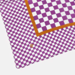 Foulard à carreaux mauve...