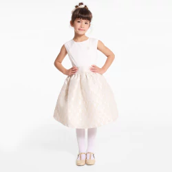 Robe de cérémonie irisée beige fille