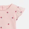 T-shirt à pois rose bébé fille