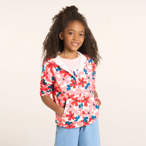 Sweat-shirt en molleton imprimé Fille