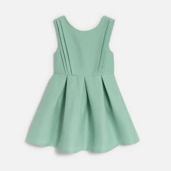 Robe de cérémonie sans manches vert Fille