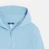 Sweat zippé à capuche bleu garçon