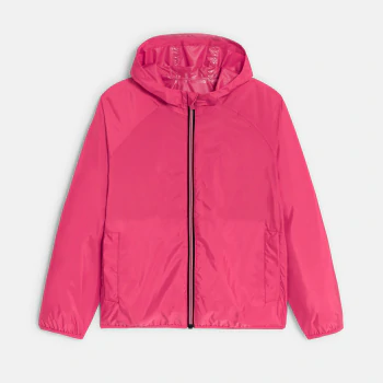 Blouson coupe-vent déperlant rose Fille