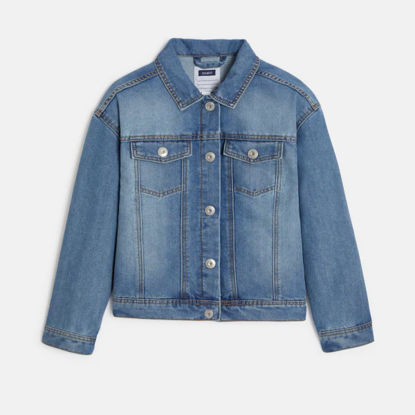 Veste en jean bleu Fille