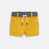 Short en lin et coton jaune bébé garçon