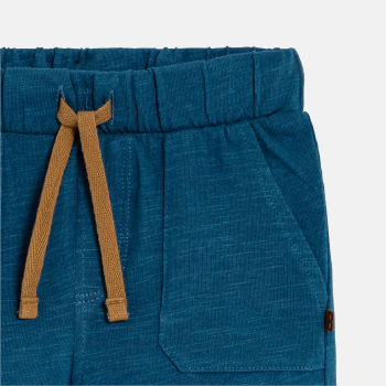 Short en maille légère bleu bébé garçon