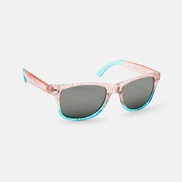 Lunettes de soleil à paillettes rose Fille