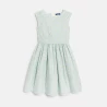 Robe en satin fleuri vert Fille