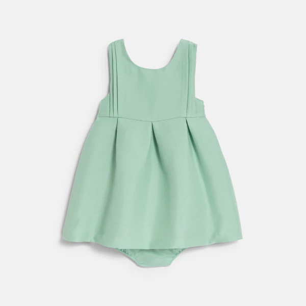 Robe chic irisée vert bébé fille