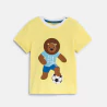 T-shirt lion foot jaune bébé garçon