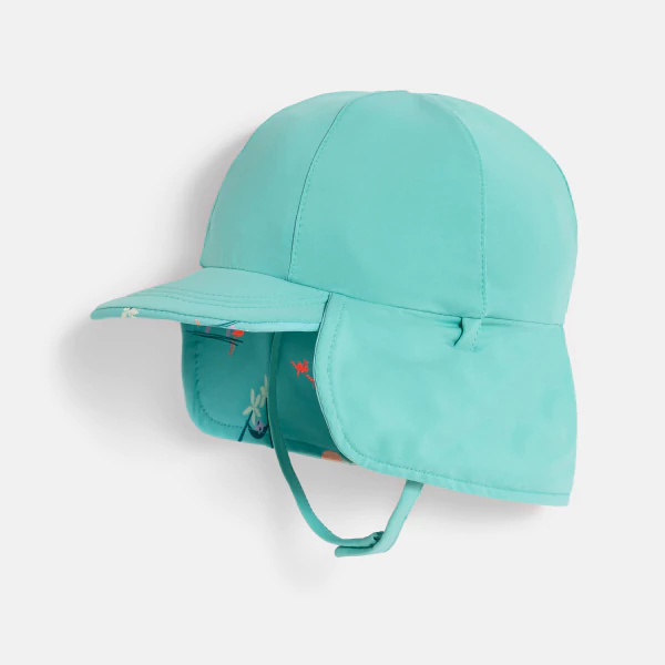 Casquette à larges bords anti UV bleu bébé garçon