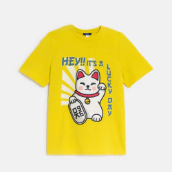 T-shirt motif chat chinois...