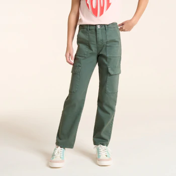 Pantalon cargo vert kaki Fille