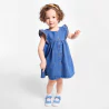 Robe en denim doux bleu bébé fille