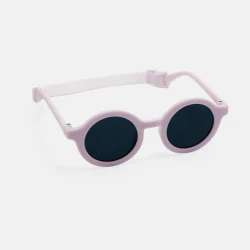 Lunettes de soleil rondes mauve bébé fille