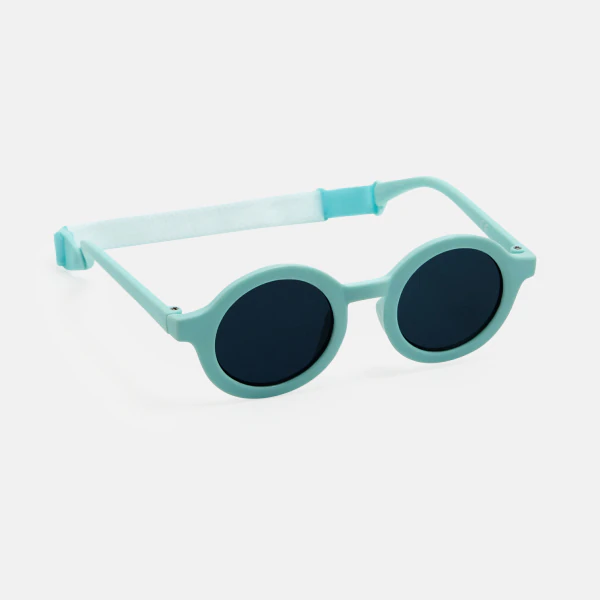 Lunettes de soleil rondes bleu bébé garçon