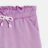 Bermuda en jersey uni mauve Fille