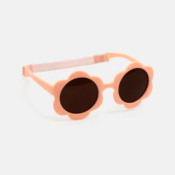 Lunettes de soleil fleurs catégorie 4 corail bébé fille