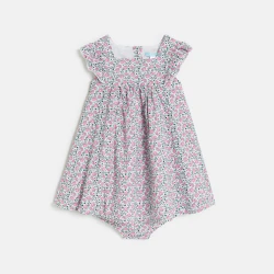 Robe chic fleurie rose bébé...