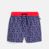 Short de bain imprimé fleuri bleu Garçon