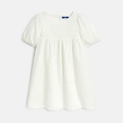 Robe babydoll unie blanche...