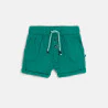 Short coton léger gaufré vert bébé garçon