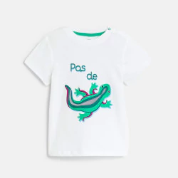 T-shirt lézard blanc bébé...