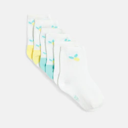 Chaussettes citrons jaune bébé fille (lot de 3)