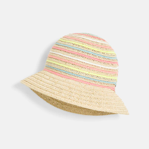 Chapeau cloche fil argenté multicolore bébé fille