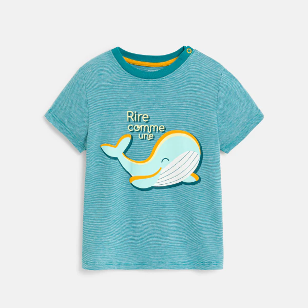 T-shirt baleine bleu bébé garçon