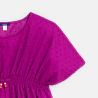 Robe de plage unie coloris violet Fille