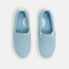 Baskets toile slip on bleu garçon